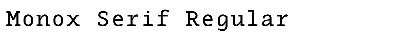 Monox Serif Regular
